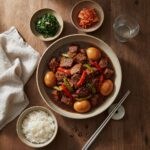Jangjorim: Soy-Braised Beef and Eggs