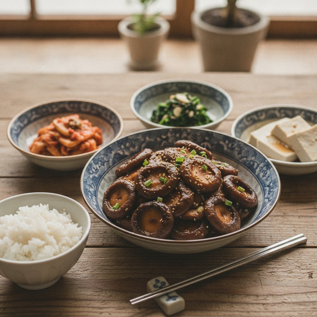 Braised King Oyster Mushrooms (Saesongi Beoseot Jorim)