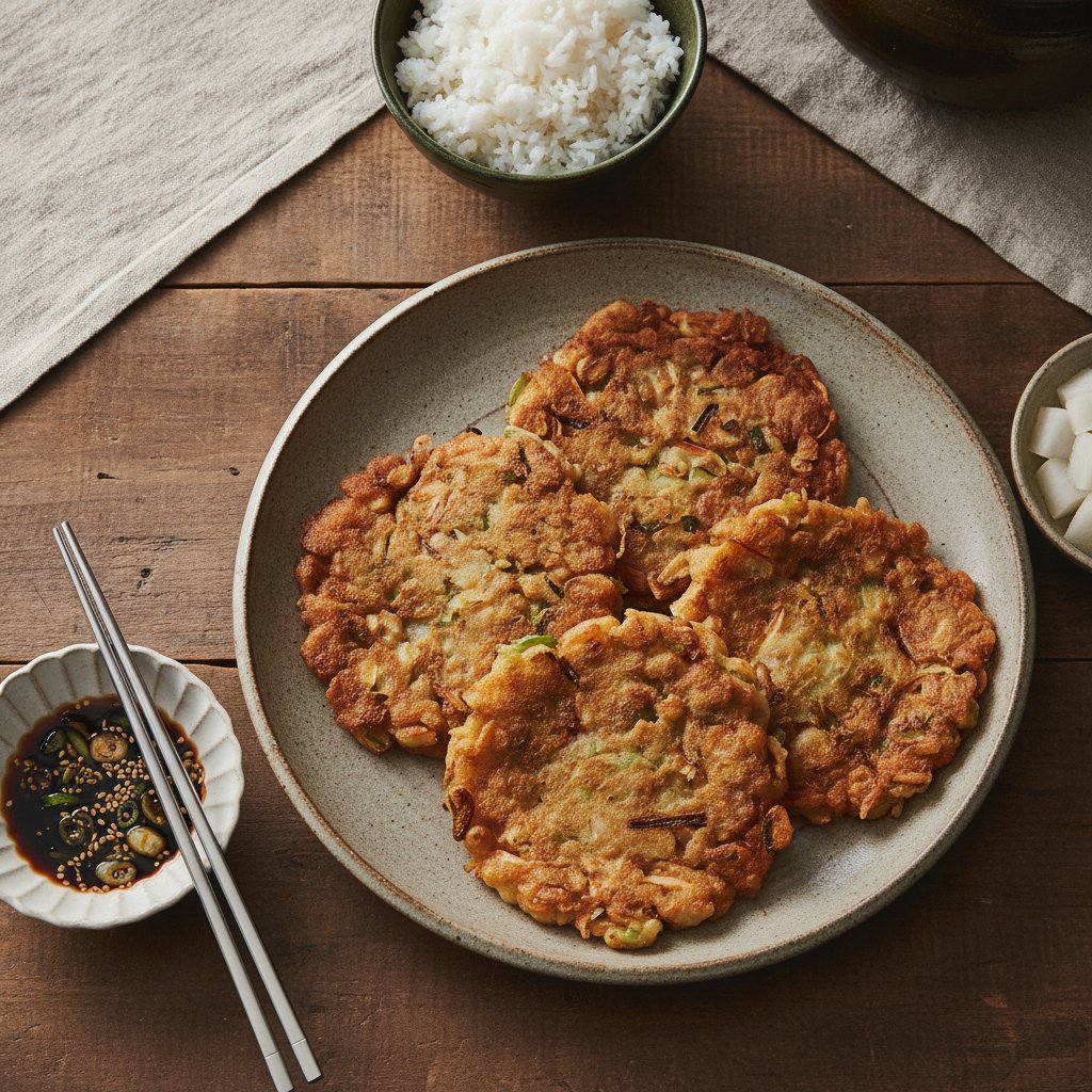 Crisp Bindaetteok Recipe: Korean Mung Bean Pancakes