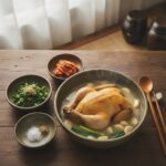 Korean Garlic Boiled Whole Chicken (Dak Baeksuk)