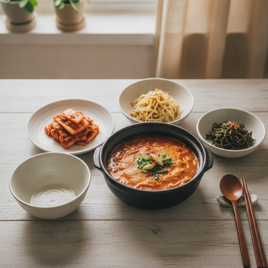 Easy Kimchi Bean Sprout Soup (Kimchi Kongnamul Guk)