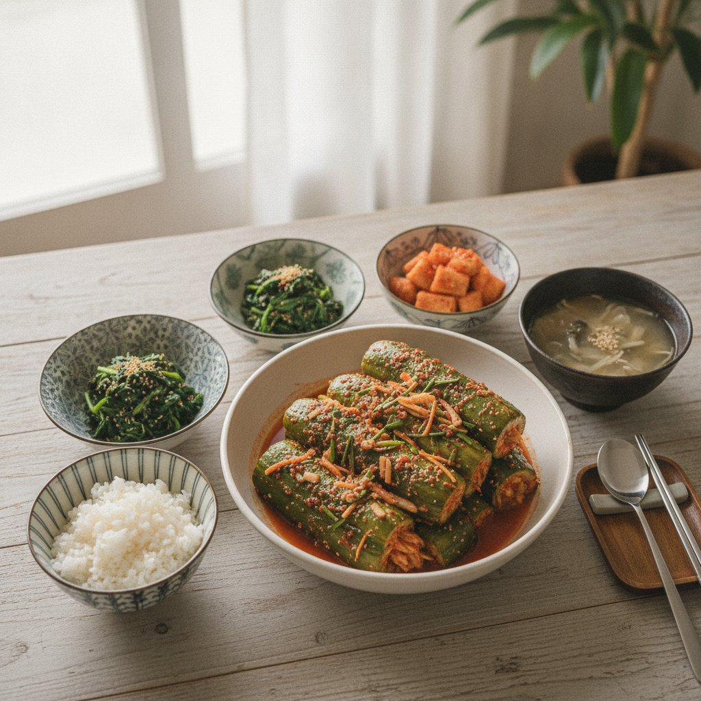 Easy Korean Stuffed Cucumber Kimchi (Oi Sobagi)