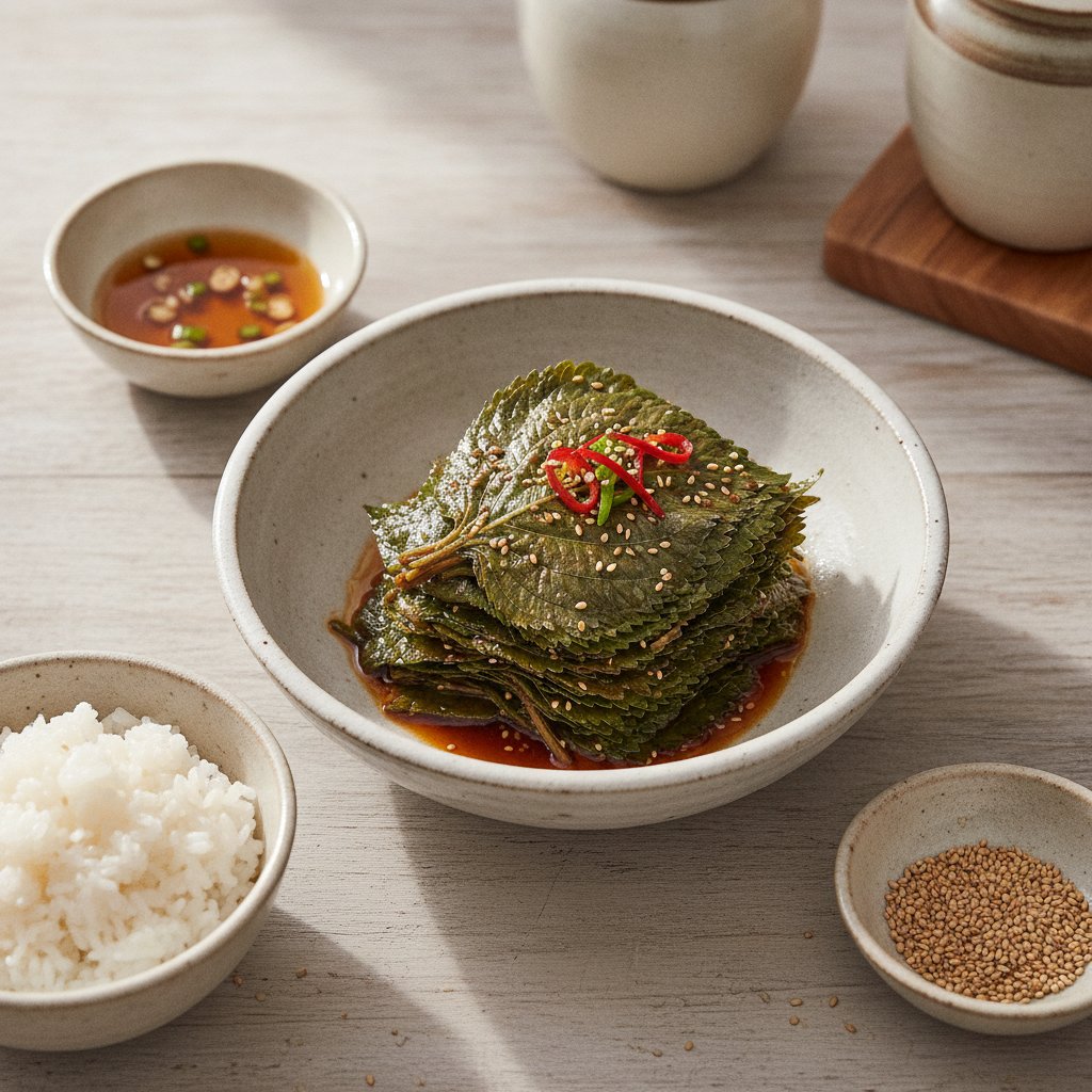 Fresh Perilla Leaf Side Dish (Kkaennip Muchim)