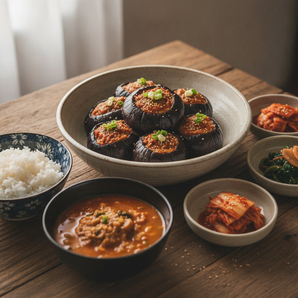 Gaji Kimchi (Korean Stuffed Eggplant Kimchi Recipe)