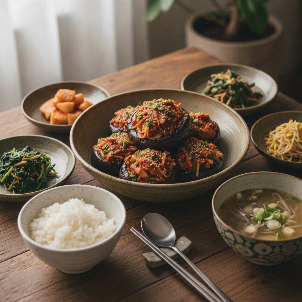 Gaji Kimchi (Korean Stuffed Eggplant Kimchi Recipe)