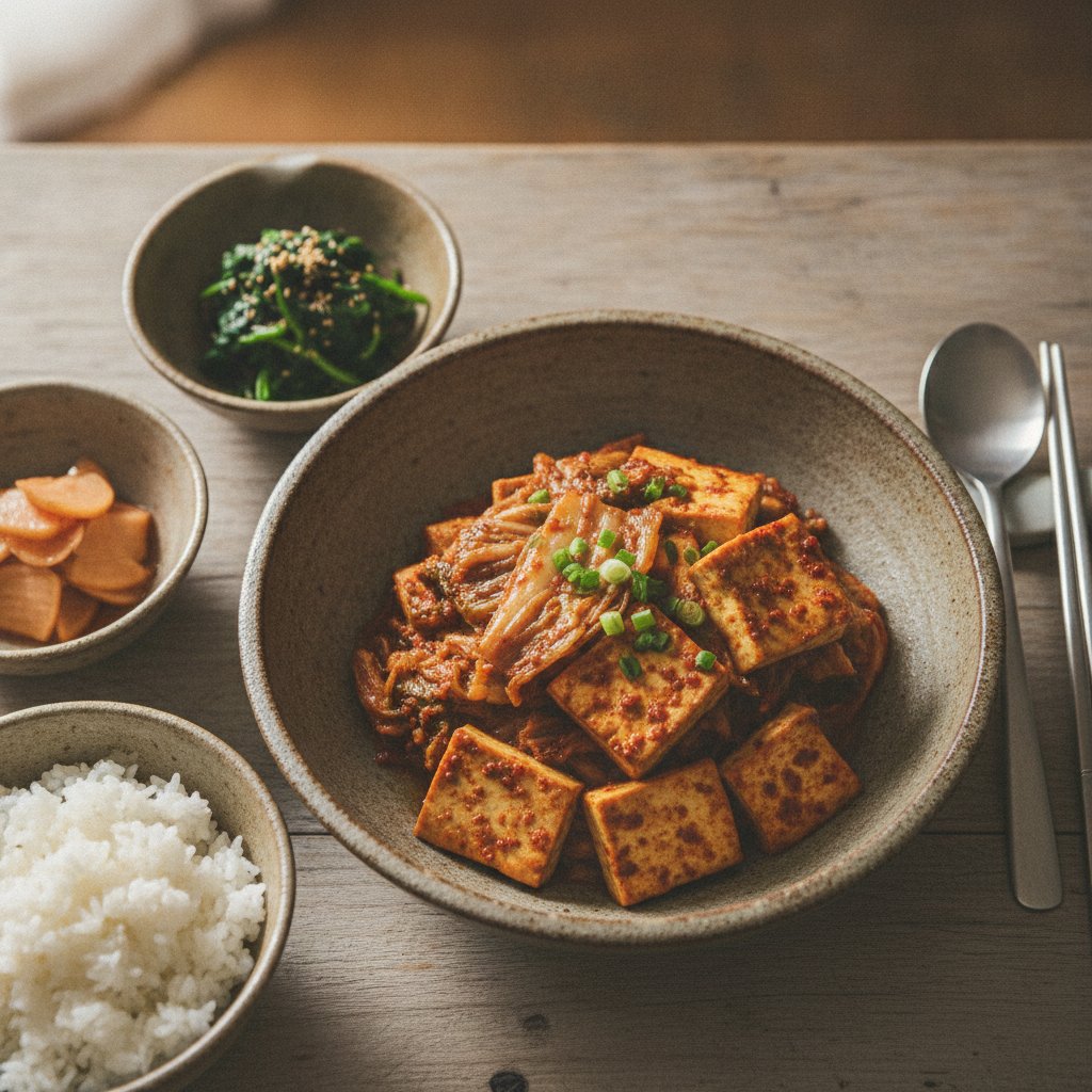 Kimchi Dubu Jorim: Spicy Braised Tofu with Kimchi
