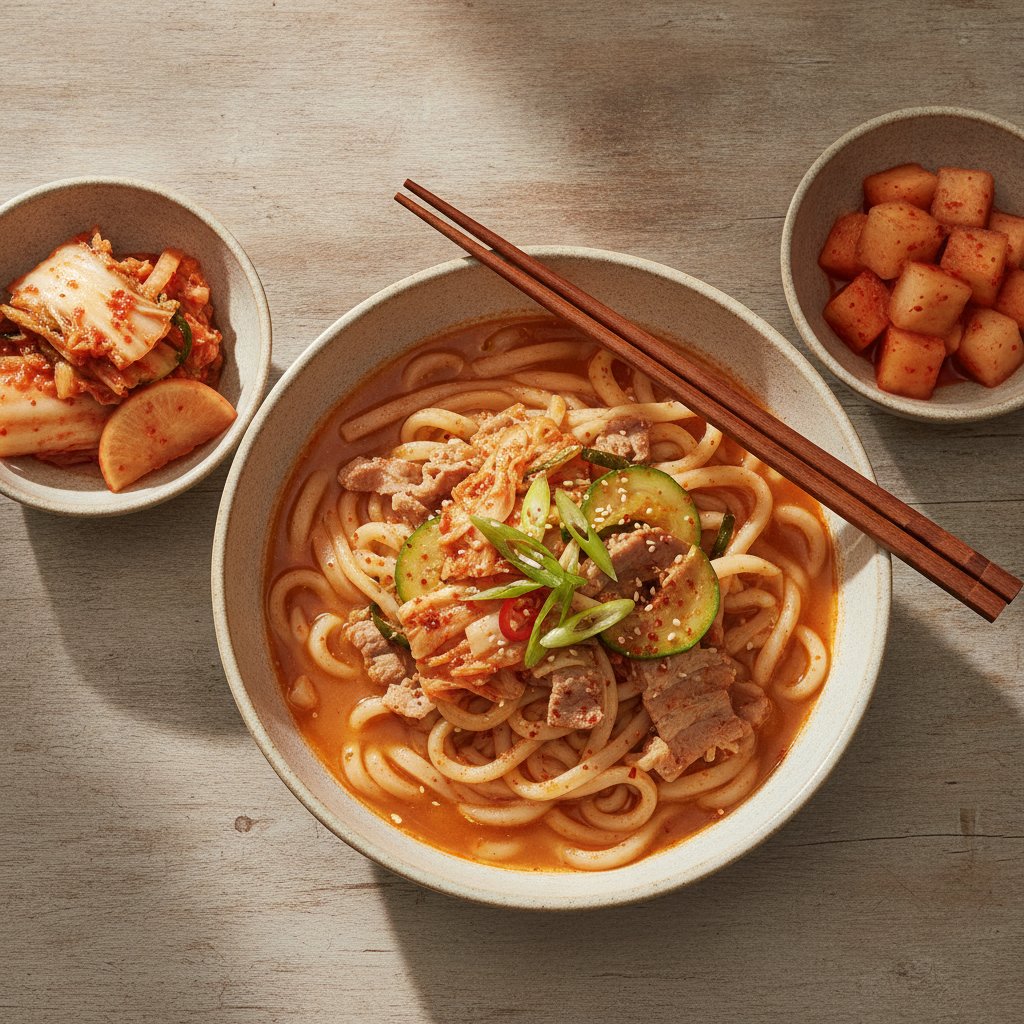 Kimchi Kalguksu Recipe: Korean Knife-Cut Noodle Soup