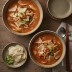 Kimchi Sujeobi: Hand-Pulled Dough Soup
