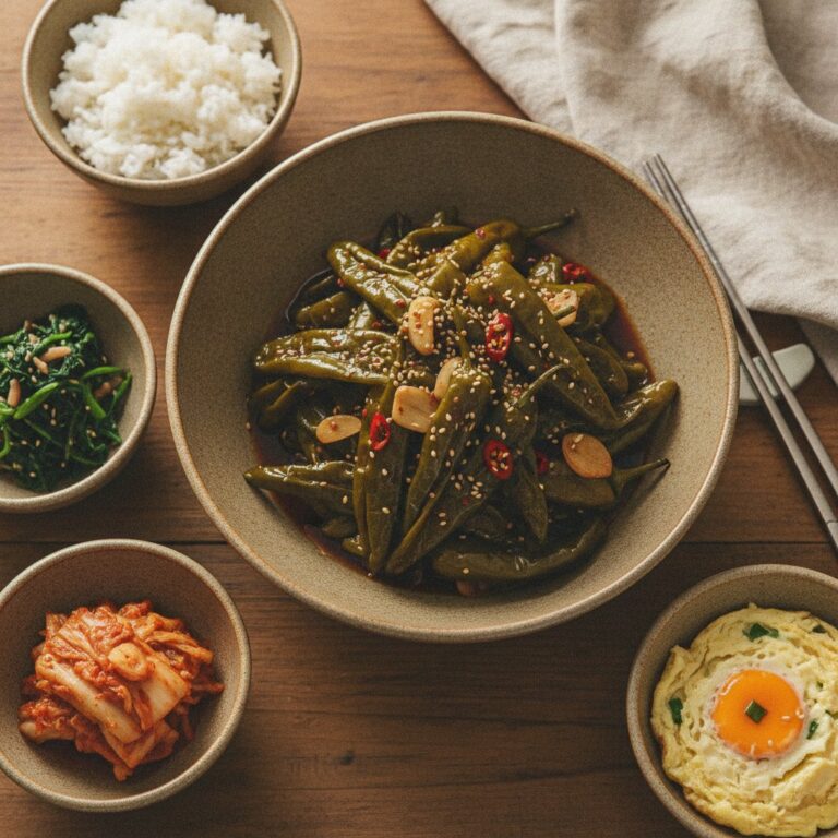 Korean Braised Chili Peppers (Gochu Jorim)