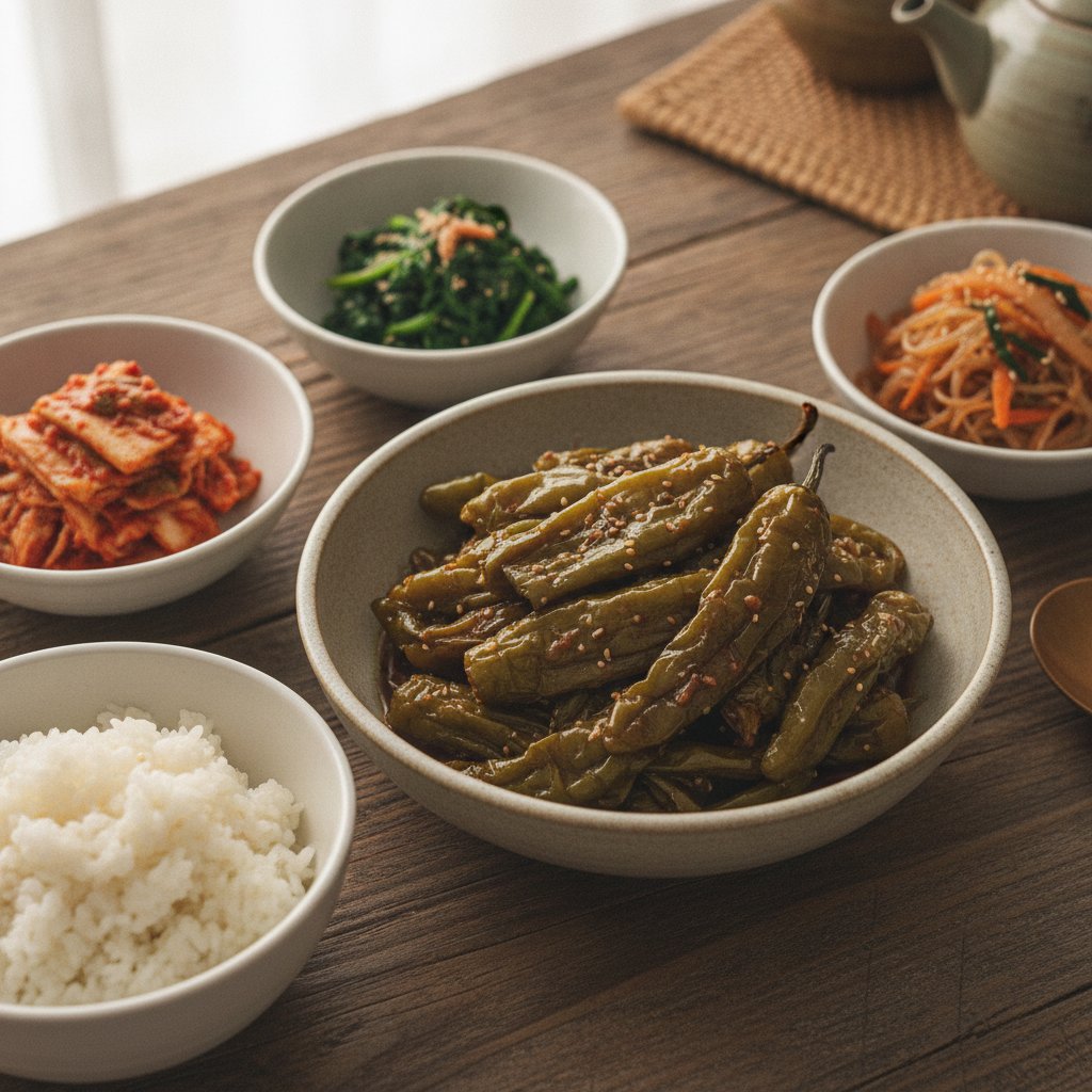 Korean Braised Chili Peppers (Gochu Jorim)