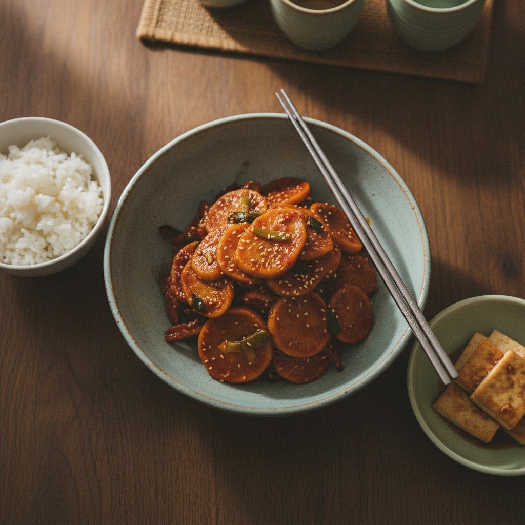 Korean Dried Radish Side Dish (Mu Malleangi)