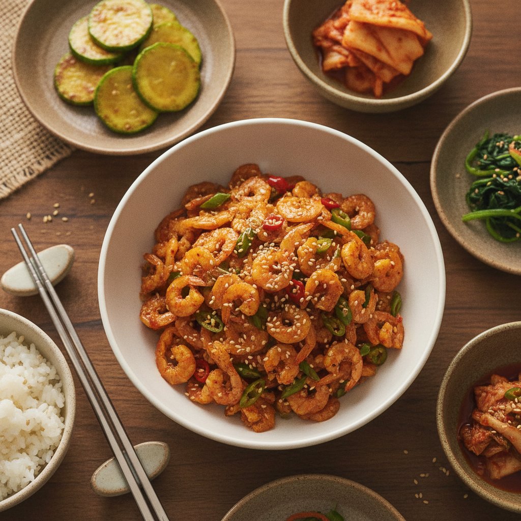 Korean Dried Shrimp Side Dish (Geon Saeu Bokkeum)