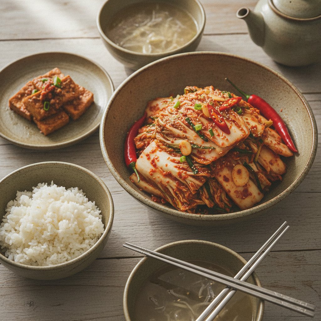 Quick Fresh Napa Kimchi (Geotjeori)