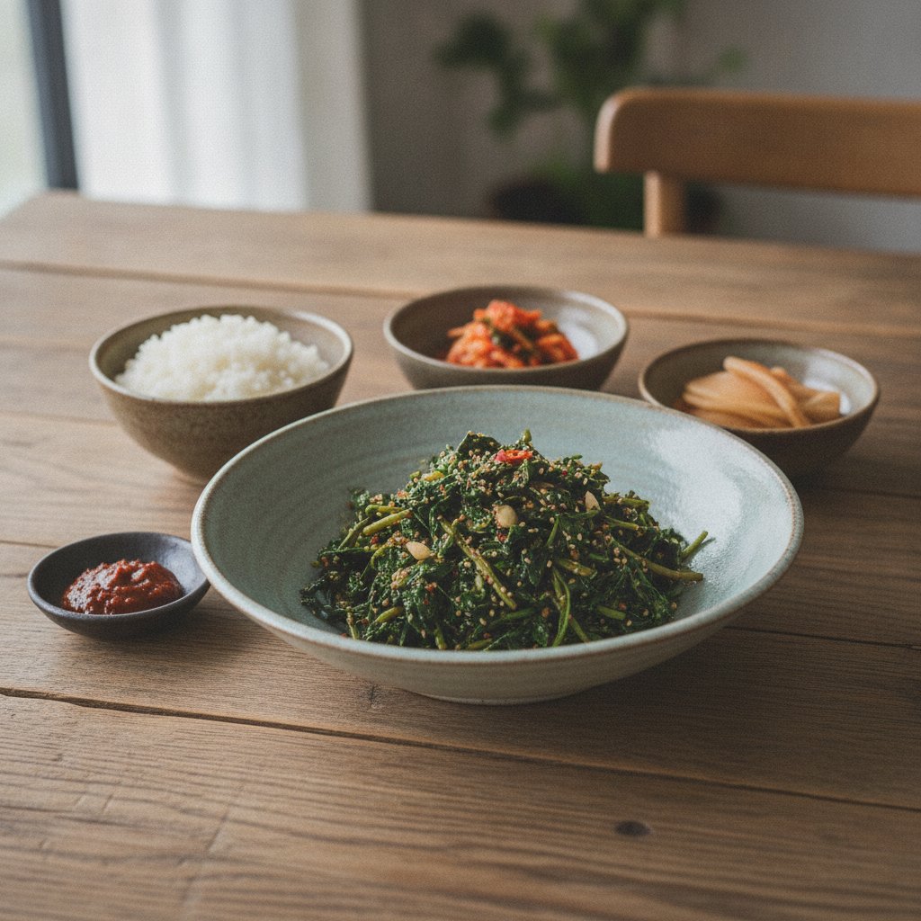 Seasoned Wild Aster Recipe (Chwi Namul Muchim)