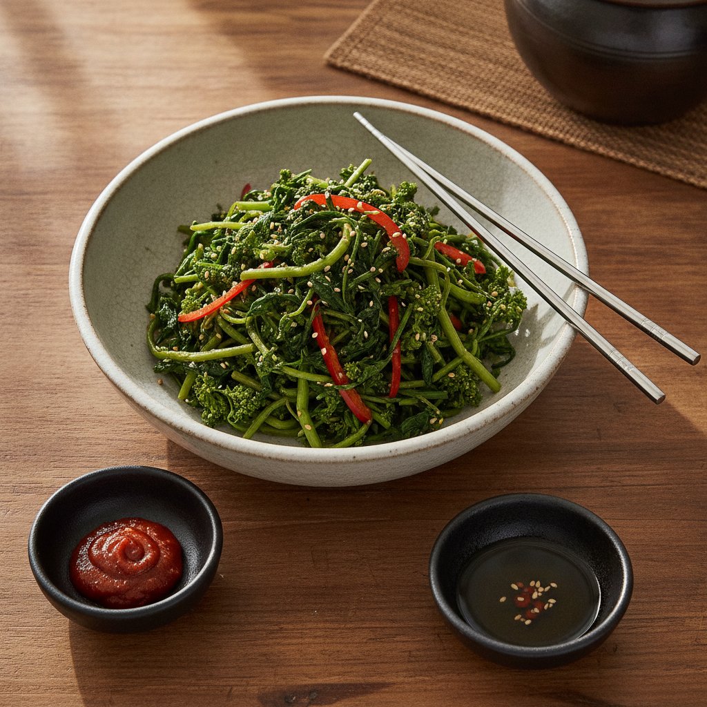 Seasoned Wild Aster Recipe (Chwi Namul Muchim)
