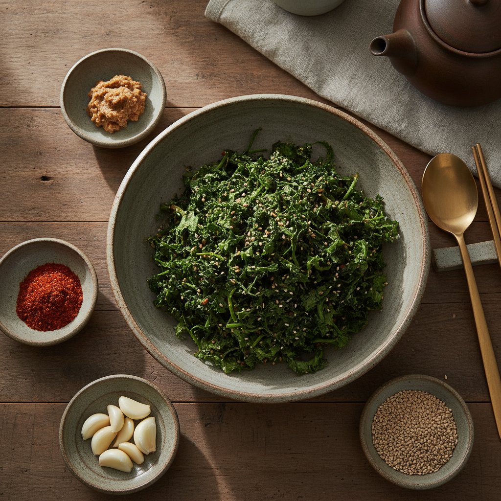 Seasoned Wild Aster Recipe (Chwi Namul Muchim)