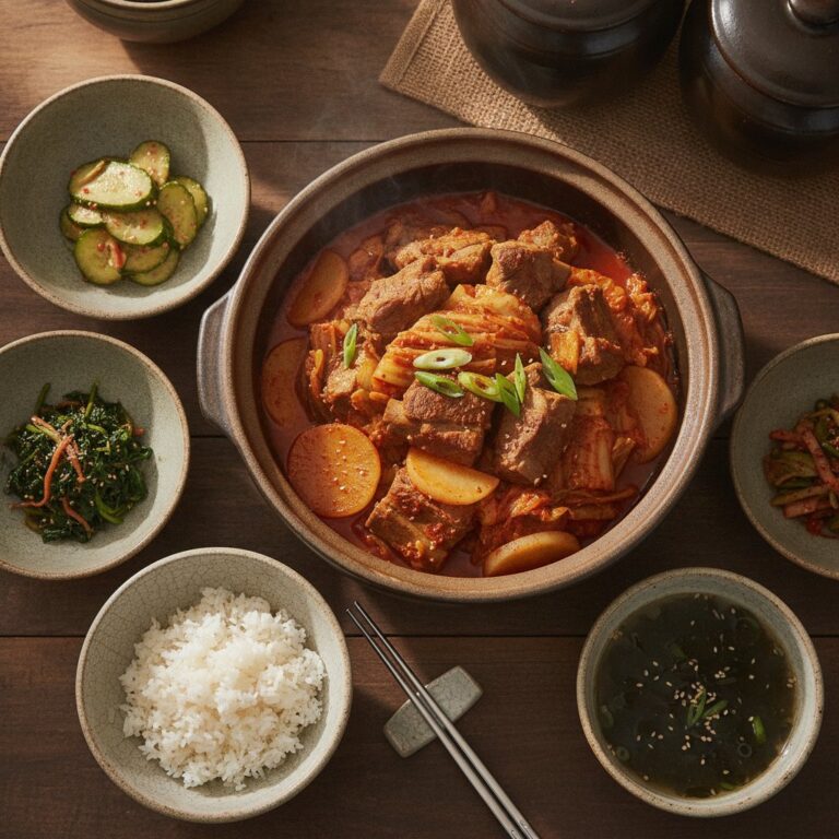 Slow Braised Pork Rib Kimchi Jjim Recipe
