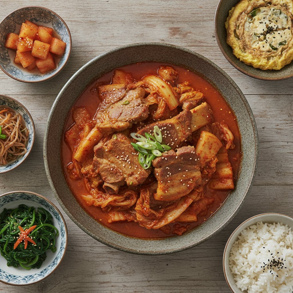 Slow Braised Pork Rib Kimchi Jjim Recipe
