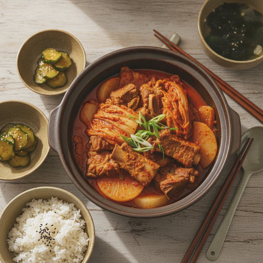 Slow Braised Pork Rib Kimchi Jjim Recipe