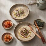 Sogogi Beosot Juk: Beef Mushroom Porridge