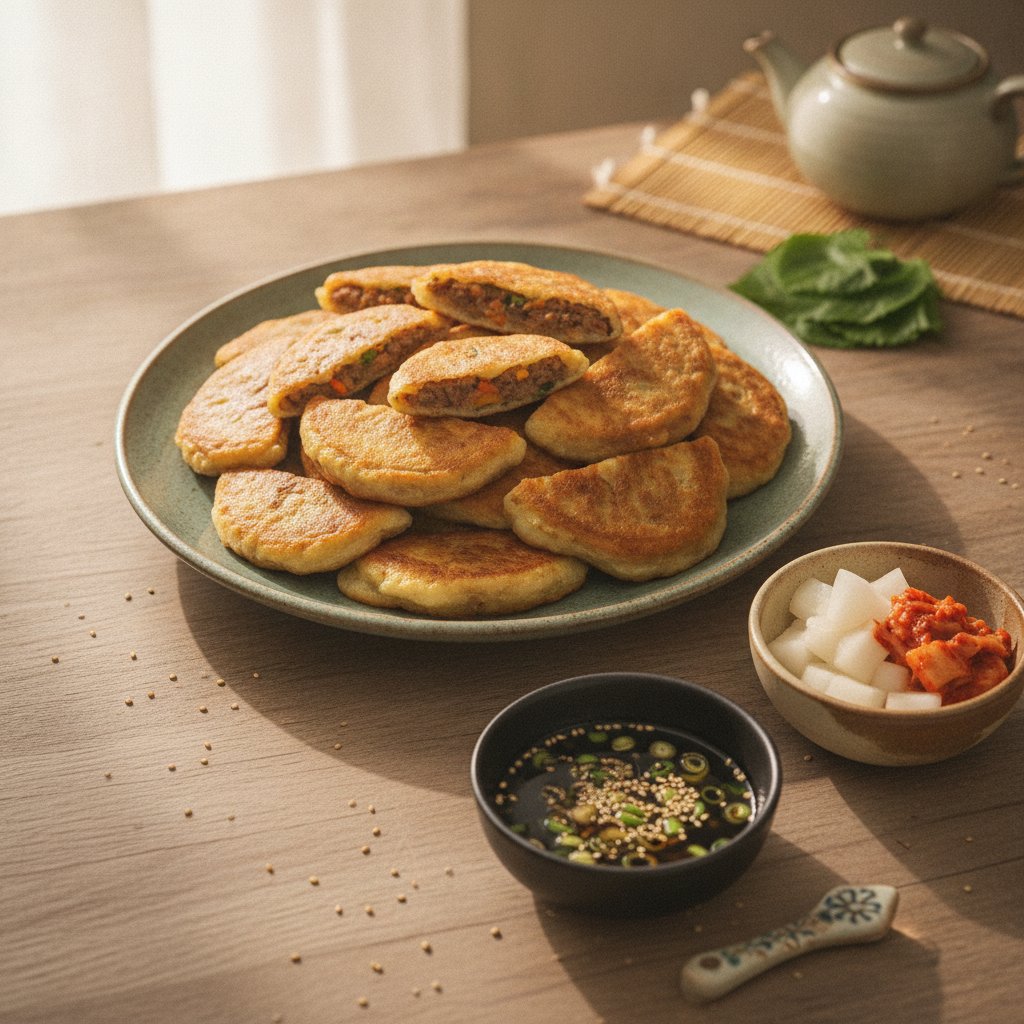 Stuffed Perilla Leaf Pancakes (Kkaennip Jeon)