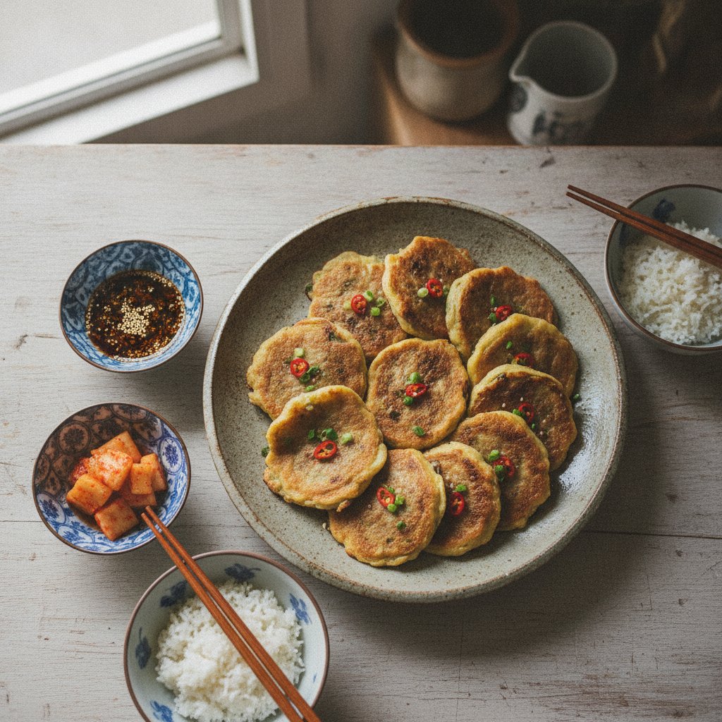 Stuffed Perilla Leaf Pancakes (Kkaennip Jeon)