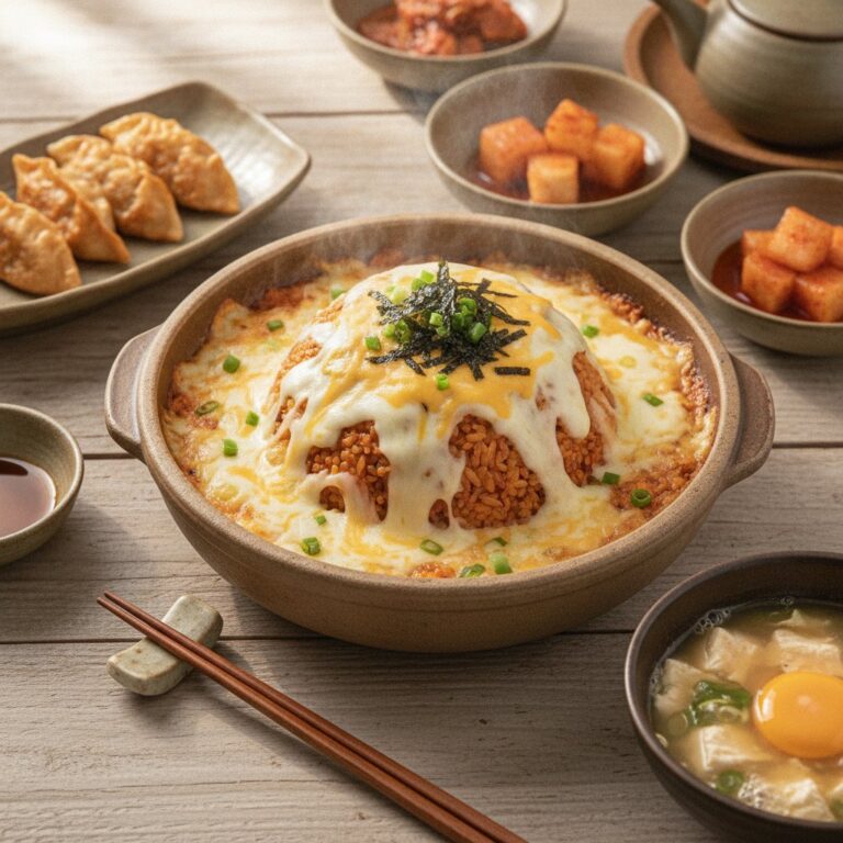 Volcano Cheese Kimchi Fried Rice (Kimchi Bokkeumbap)