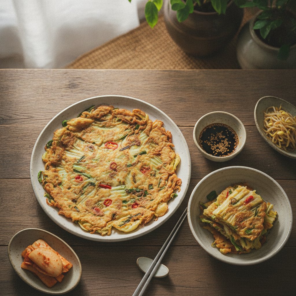 Crispy Napa Cabbage Pancake Recipe (Baechu Jeon)