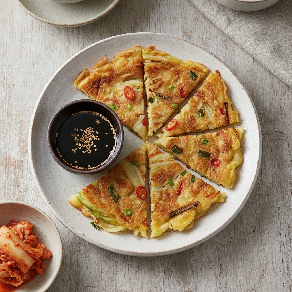 Crispy Napa Cabbage Pancake Recipe (Baechu Jeon)
