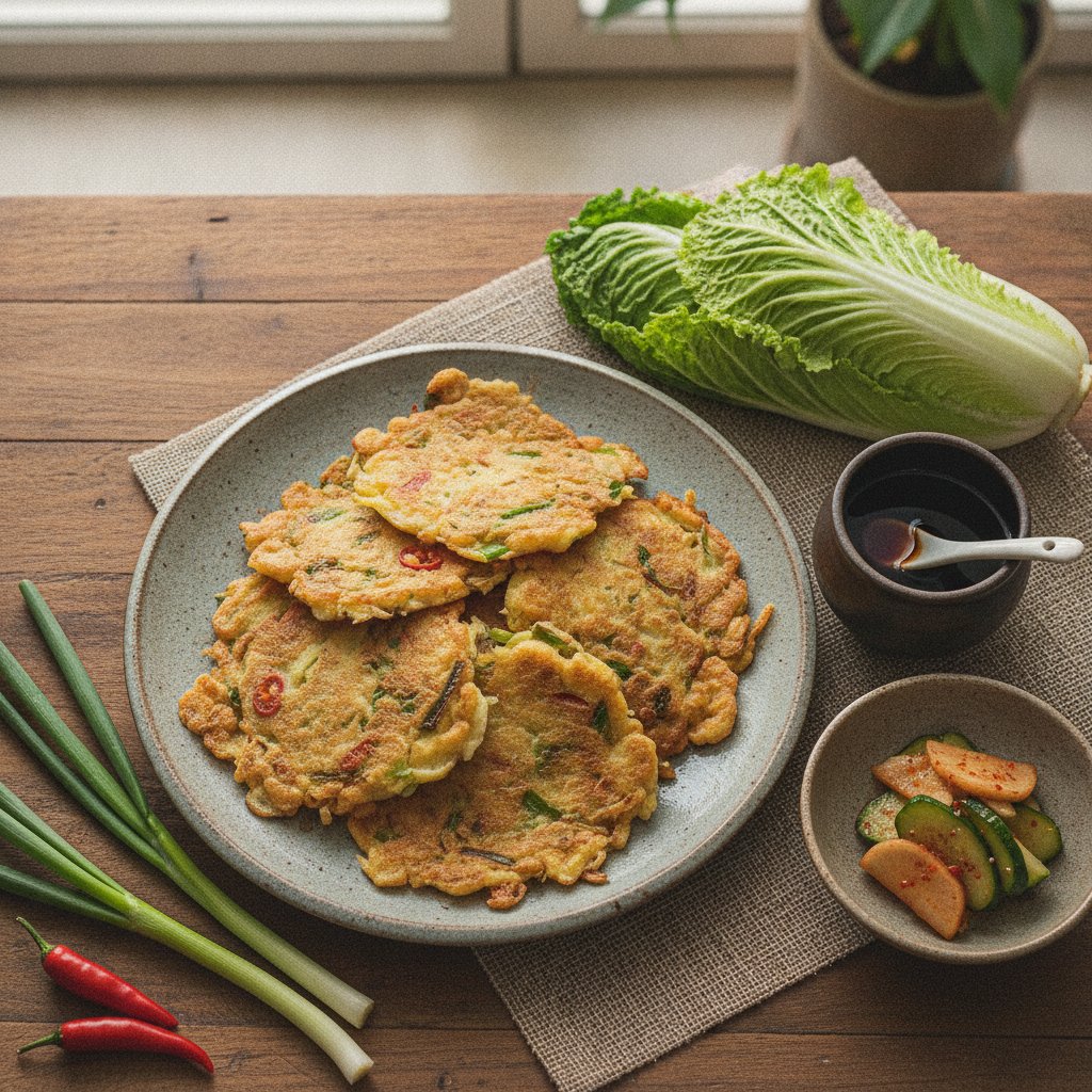 Crispy Napa Cabbage Pancake Recipe (Baechu Jeon)