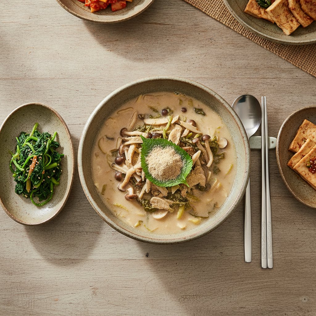 Korean Perilla Seed Soup (Deulkkae Beoseot Tang)