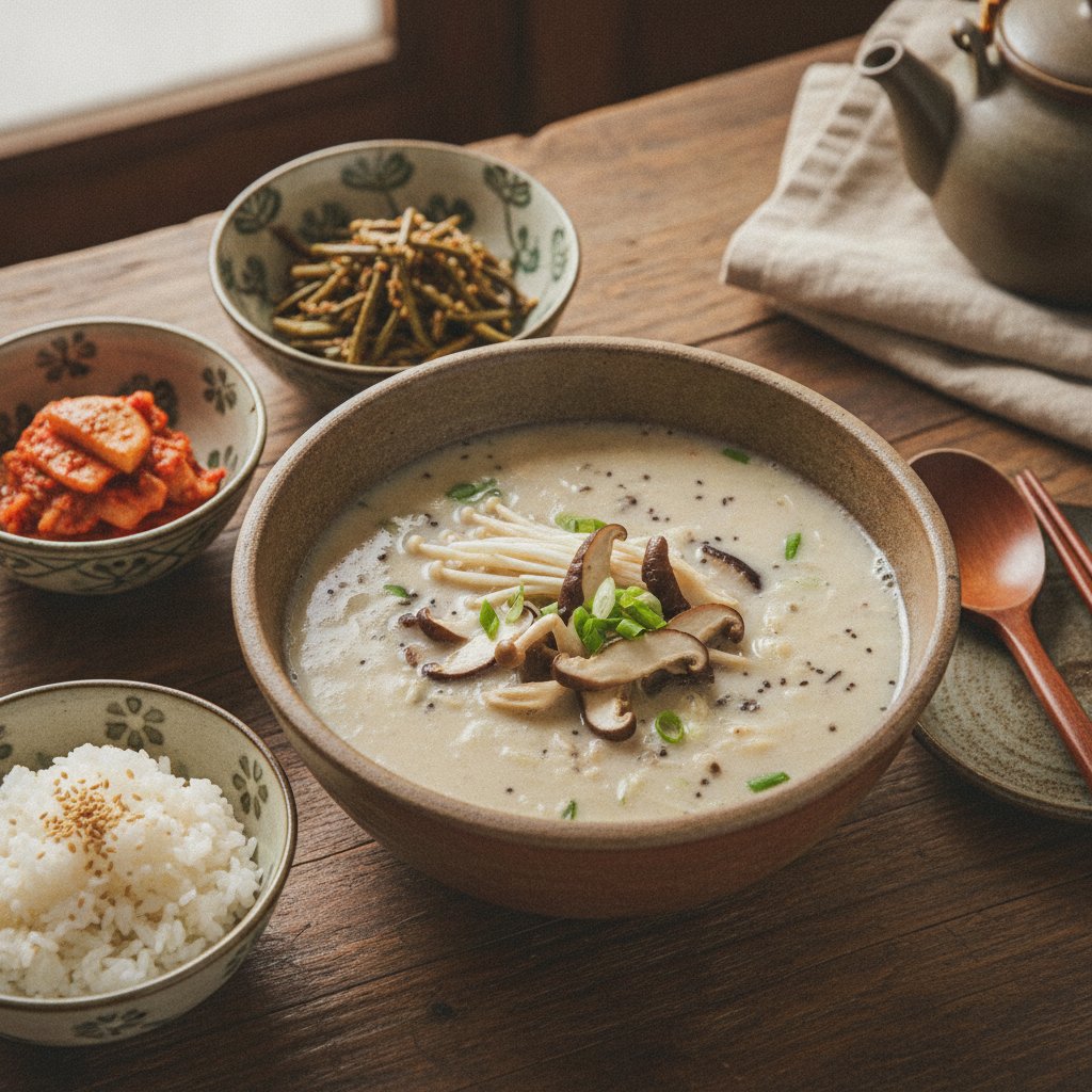 Korean Perilla Seed Soup (Deulkkae Beoseot Tang)