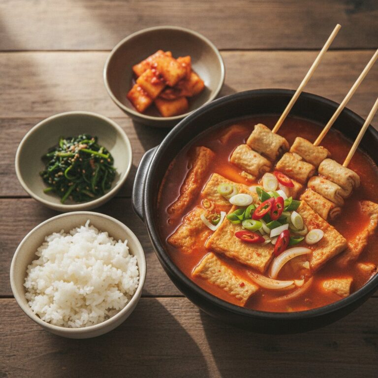 Spicy Korean Fish Cake Soup (Maeun Odeng Tang)