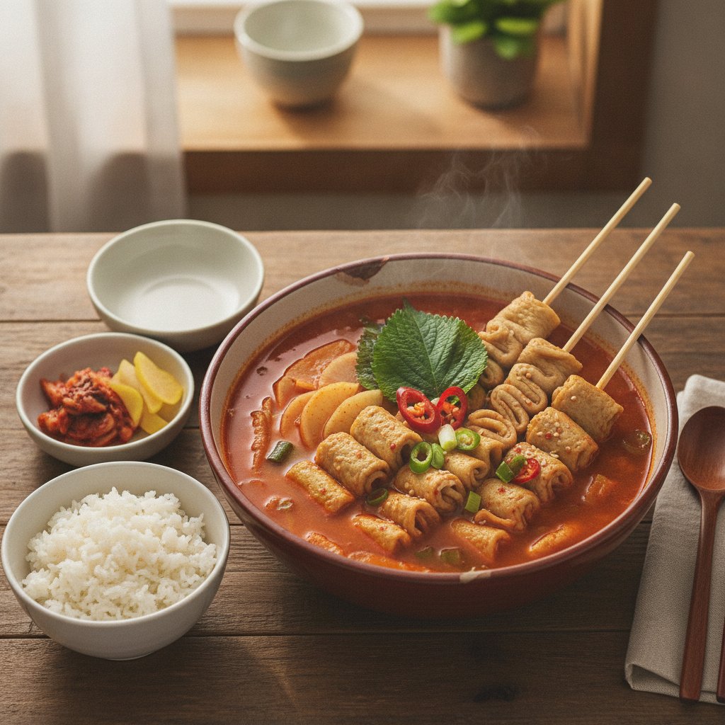 Spicy Korean Fish Cake Soup (Maeun Odeng Tang)