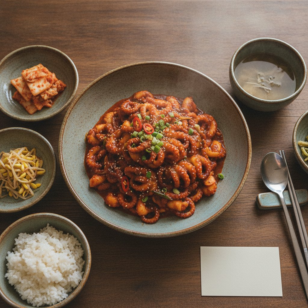 Spicy Korean Stir-Fried Octopus Recipe (Nakji Bokkeum)